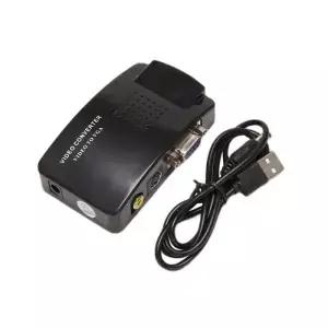 to VGA 어댑터 RCA 컨버터 PC 컴포지트 S비디오 입력 LCD 출력 스위치 박스