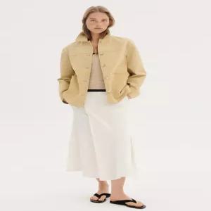 ZARA ZW COLLECTION LIMITED EDITION 스웨이드 레더 재킷 - 버터 2969/061/725