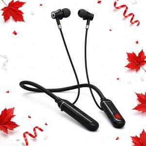 디지털 디스플레이가 장착된 100시간 플레이타임 넥밴드 블루투스 헤드폰 마이크가 이어 무선 이어폰 게임 모드 USB-C 고속 충전 운동 러닝 스포츠 작업용