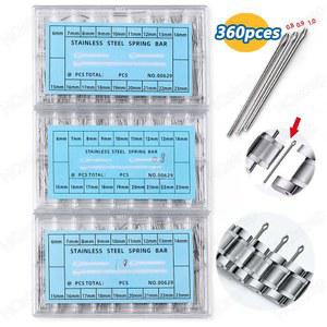 시계줄조절기 360pcs 시계 밴드 분할 스테인레스 스틸 스트랩 링크 6mm 23mm 18 수리 도구 액세서리 상자