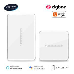 Yagusmart Zigbee 스마트 조광기 조명 스위치  TUYA 앱 리모컨  미국 EU 표준 비율 제어  1 갱