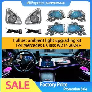 메르세데스 벤츠 E클래스 W214용 4D 회전 트위터 RGB LED 발광 카 스피커 혼 개조 스피커 커버