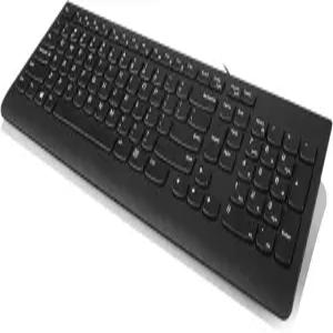 Lenovo 300 USB 키보드 유선 조절 가능한 기울기 인체공학적 Windows 7/8/10 GX30M39655 블랙