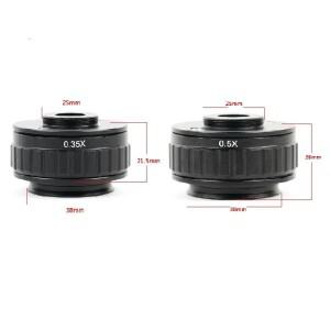 CTV 어댑터 렌즈 초점 조절 가능 직경 38mm 삼안 현미경 커넥터  C 마운트 산업용 디지털 카메라  0.35X