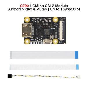 HDMI to CSI 2 어댑터  라즈베리 파이호환 5  4  B  3  B +  CM4  제로 KVM용  C790  지지대 비디오 및 오