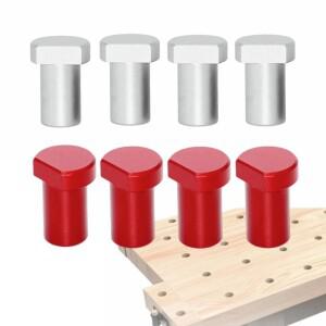 4피스 작업대 페그 브레이크 개  목공 벤치 클램프 19/20mm 알루미늄 합금 스토퍼  작업장 테이블 제한 블
