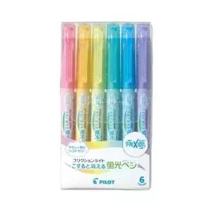 파이롯트 프릭션 지워지는형광펜 6색세트 SFL 60SL 6CS 파스텔 75 139 13mm