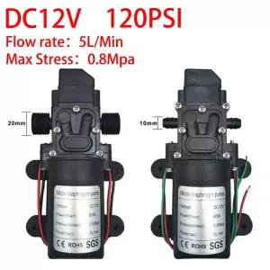 Dc 12V 120PSI 60W 5LMin 고압 다이어프램 펌프 미니 전기 자체 프라이밍 물 세탁기 제 스프레이