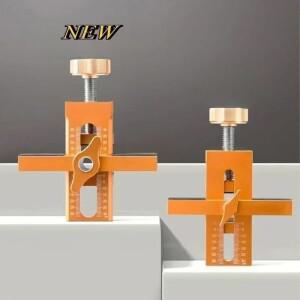 2in 1 고속 위치 조정 도구 목공 캐비닛 도어 설치 지그  패널 반동 장치 드릴링