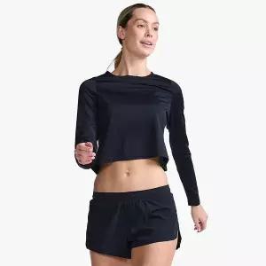 2XU (여성) 라이트스피트 테크 크롭 긴팔티 블랙_WR6963ABLK-BRF 1064369