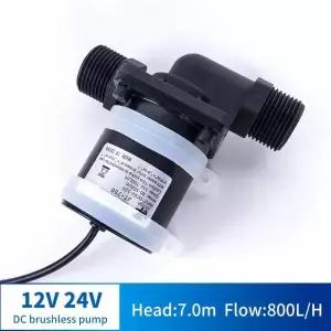 12V 24V DC 브러시리스 워터 펌프 자동 4 포인트 스레드 태양열 온수기 샤워 바닥 난방 부스터 IP68