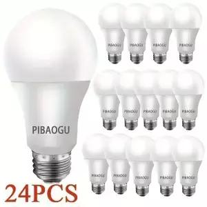 24pcs LED 전구 램프 E27 E14 B22 AC220V 20W 18W 15W 12W 9W 6W 3W Lampada 거실 홈 Bombilla