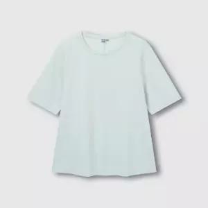 JAJU 여 A라인 반팔 티셔츠 MINT GREY/ WHITE/ BLACK 468142