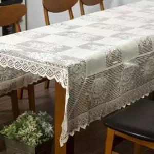 D 대형 레이스 테이블보 150x250cm 로즈가든 테이블천