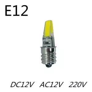 E12 COB LED 12V 220V 테이블 램프 전구 냉장고 가전 제품 크리스탈 조명 촛불