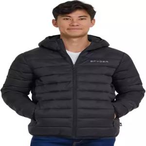 후드가 달린 스파이더 패커블 퍼퍼 재킷 남성용 경량 겨울
