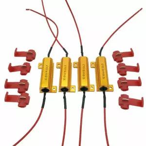 4pcs LED 표시기 안정기 부하 저항 플래시 속도 릴레이 회전 신호 전구 50W 6 옴 부하 저항