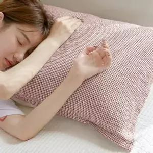 순면베개커버 슬림핏밴딩순면베개커버 핑크 밴드베겟잎