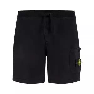STONE ISLAND  26SS 6200011 Organic Cotton Fleece Cargo Pocket Detail Regular Fit Jogger Shorts