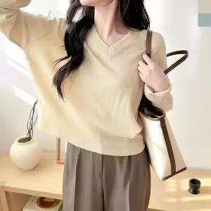 [하프클럽/]라운드 봄 티 스웨터 브이넥 터틀넥 코디 니트 겨울