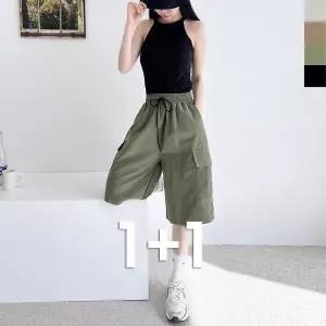 [하프클럽/]면 핫팬츠 여자반바지 반바지 3부팬츠 여름반바지