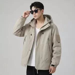 [하프클럽/]남성 간절기 봄 후드집업 바람막이 윈드브레이커 야상