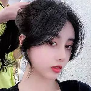 헤어피스 C컬 옆머리 똑딱이 부분가발 5p 블랙 헤어피스