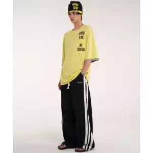 ESC STUDIO Homie 3stripe sweat pants black ESC789 3424196