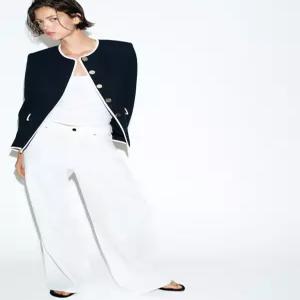 자라 ZARA 콘트라스트 파이핑 블레이저 - 네이비 8657599401 9562471332001