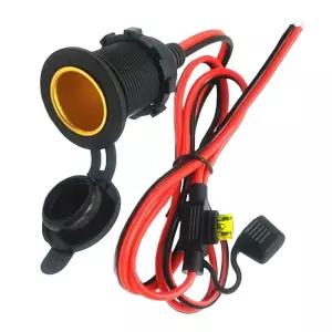자동차 시가 라이터 전원 소켓 자동차 전기 기기 소켓 12V-24V DC 연장 코드 20A 퓨즈 포함