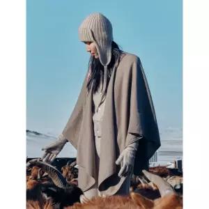 TERRE DE CASHMERE 캐시미어100 이어플랩 웜그레이 1029319