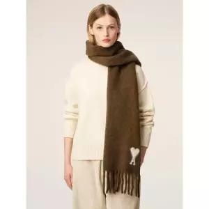 AMI PARIS (Unisex) Off흰색 Adc Scarf - Hazelnut 1029268