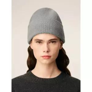 AMI PARIS (Unisex) Adc Alpaca Beanie - Grey/Off-흰색 1029232