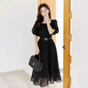 라이플라 레이스 스퀘어넥 벨트 샤 원피스 빅사이즈/오피스룩/하객룩1331893