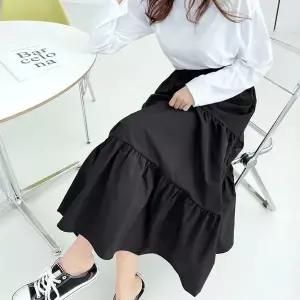 [하프클럽/]JB-1007283 여성 베베르 바스락 캉캉 롱 스커트