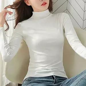 [하프클럽/]데일리 여성 반목 목폴라 폴라티 하프넥 여성 하프넥티 티셔츠