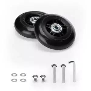수하물 휠 교환 키트 2 개 90x24mm 고무 가방 휠 교체 가방 가방 트롤리 가방 스크류 베어링 렌치 포함