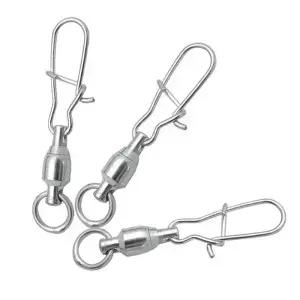 좋은 스냅 실버 스테인레스 스틸 하드 낚시 미끼 커넥터 액세서리 태클과 10pcs/볼 베어링 회전