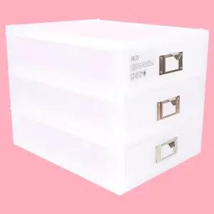 아이박스 대형 3단 데스크정리함 다용도정리함 아크릴 [BCF71276]