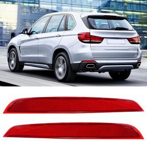 JARONX는 2014-2018년 X5 F15용 BMW 리어 범퍼 리플렉터 좌우 레드 마커 라이트 렌즈 트림 63147290091 63147290092용 테일 리플렉터 교체 기능을 지원합니다