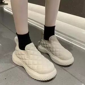 데일리 여성 기모 슬립온 따뜻한 여성 겨울 슬립온 패딩 방한