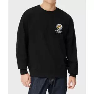 매장정품 DICKIES 디키즈 프렌치 테리 릴렉스드 타이거 뱃지 크루넥 Black 2760746 1742355