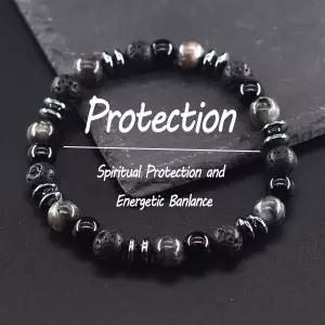 흑요석팔찌 원석 탄생석 비즈 팔찌 비휴 염주 클래식 블랙 천연 래브라도 화산 행운 재물