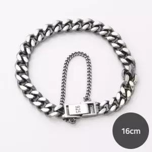925 남녀공용 유니크 볼드 7mm 실버팔찌 SH111_16cm