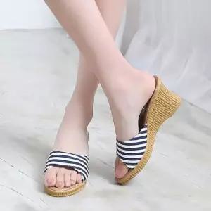 사무실 웨지 웨지힐 여름 여성 샌들 실내화 발편한 755l 7cm
