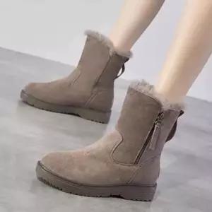 여성 따뜻한 방한 데일리 부츠 스웨이드 털 겨울