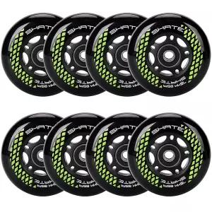 8팩 인라인 스케이트 휠 72mm 76mm 80mm - ABEC9 베어링 - 85A 경도계 PU - 롤러블레이드 롤러 더비 K2 스