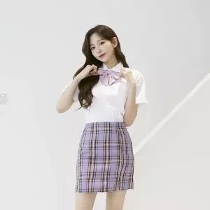 [하프클럽/]TBZ 교복몰 보라색 H라인 스커트 치마 교복치마 교복 학생