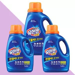 유한젠 산소계 표백제 흰옷 얼룩제거제 액체형1.4LX3박스