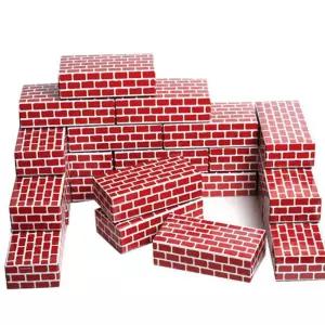 F86 종이블록 갈색 벽돌모양 40PCS 학습 쌓기놀이 만들기